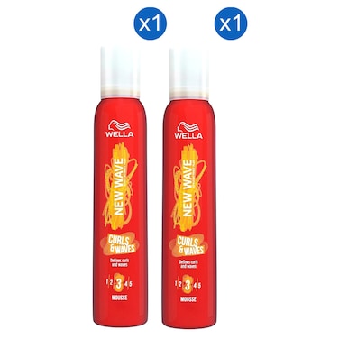 Wella New Wave Curls and Waves Mousse, 200ml Pack of 2