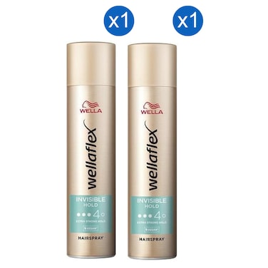 Wella Wellaflex Invisible Hold Hairspray, 75ml Pack of 2