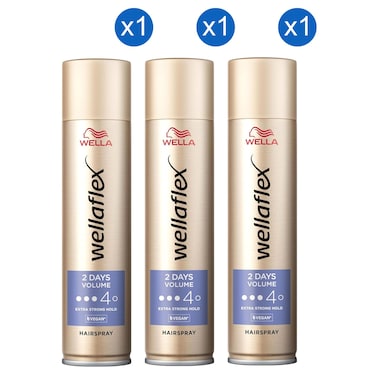 ويلا ويلافليكس بخاخ لتكثيف الشعر لمدة يومين، 400 ملل، حزمة من 3