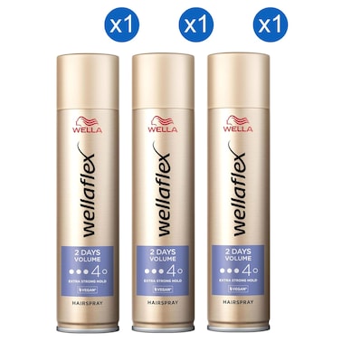 ويلا ويلافليكس بخاخ لتكثيف الشعر لمدة يومين، 400 ملل، حزمة من 3