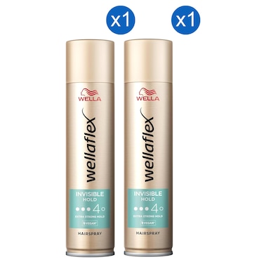 Wella Wellaflex Invisible Hold Hairspray, 400ml Pack of 2