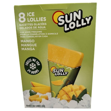 Sun Lolly Mango Ice Lollies, 60ml Pack of 8