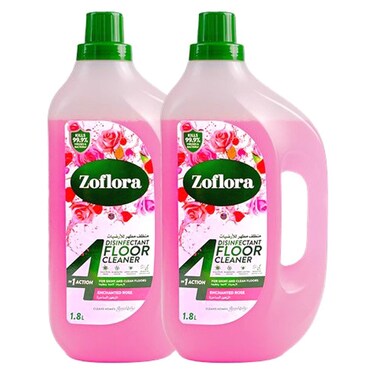 Zoflora Disinfectant Floor Cleaner, Enchanted Rose, 1.8L Pack of 2