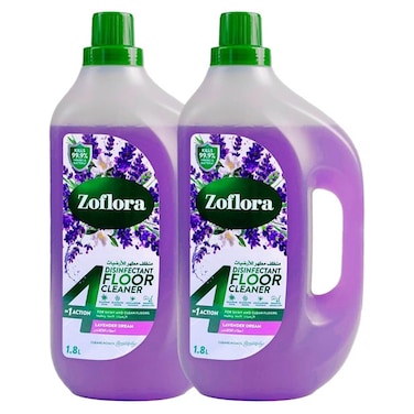 Zoflora Disinfectant Floor Cleaner, Lavender Dream, 1.8L Pack of 2
