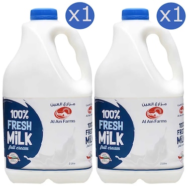 Al Ain Full Cream Fresh Milk 2L Pack of 2
