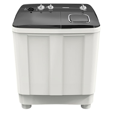 Tornado Top Load Washer TMH-HS07C(WK), 7 kg, Anti Shock Body, 1200 rpm, Plastic, White and Black