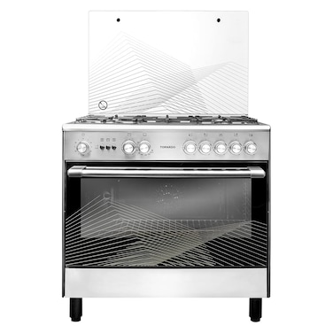 Tornado Cooker 9T10HUB1X0ASG, 90 cm, Stainless Steel, 5 Burners