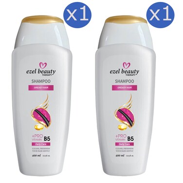 Ezel Beauty Therapy Daily Care Plus Pro Vitamin B5 Greasy Hair Shampoo 400ml Pack of 2