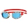Zoggs Predator Adult Swimming Goggles, White, Red Tint, Blue