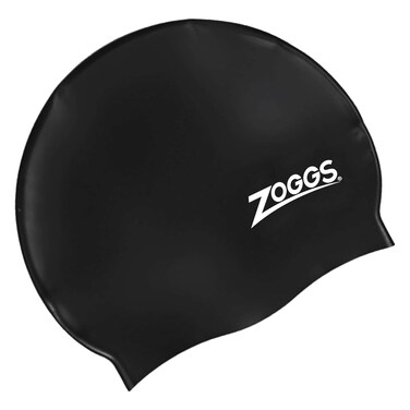 Zoggs Junior Silicone Swimming Cap, Black