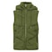 Sleeveless Puff Jacket with Hoodie for Women, Extra Small-Double Extra Large, Khaki