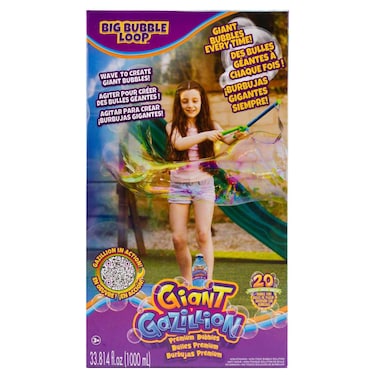Giant Gazillion Big Bubble Loop with Solution, Blue and Green, 1000ml