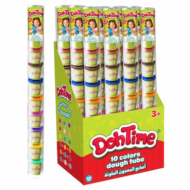 Dohtime 10 Colours Dough PVC Tube