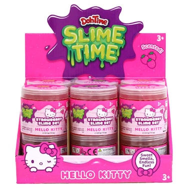 Dohtime Slimetime Hello Kitty Slime Strawberry Scented Single Can, Multicolour, 212g
