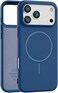 غطاء سيليكون مغناطيسي فاخر متوافق مع سلسلة iPhone 17 Pro Max أزرق داكن - مقاوم للصدمات، نحيف، ناعم الملمس مع دعم الشحن اللاسلكي المغناطيسي
