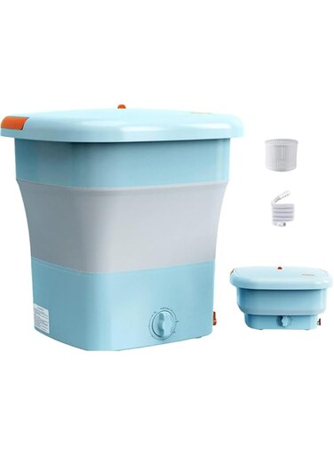 Folding Washing Machine, 12L Mini Automatic Clothes Washing Machine, Portable Lightweight Underwear Washer for Home, Travel, Apartment, Dorm, Camping