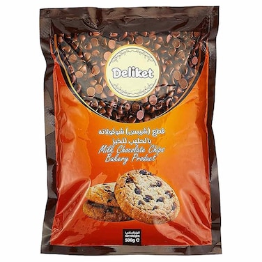 Deliket Milk Chocolate Chips, 500g