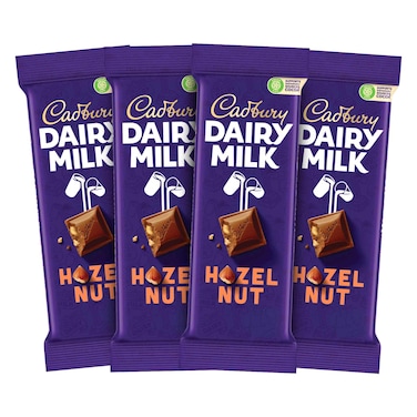 كادبوري ديري ميلك شوكولاته بالبندق - عرض خاص 85 غرام حزمة من 4