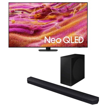 Samsung 85-Inch 4K Ultra HD, Smart Neo QLED TV, QA85QN90FAUXZN, Black with Samsung Q800D Soundbar