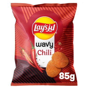Lay&rsquo;s Wavy Potato Chips Chilli 85g