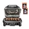 Ninja Pro XL Electric BBQ Grill and Smoker OG850ME, Black, Woodfire