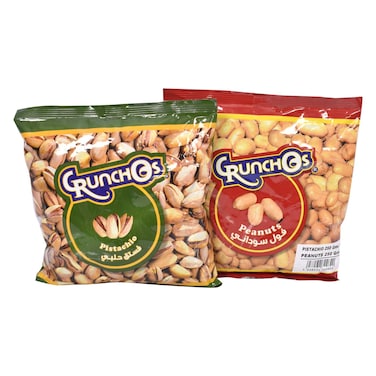 Crunchos Pistachios and Peanuts, 250g+250g