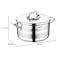 Korkmaz Astra 2, Stainless Steel Casserole, Silver, 26x14cm, 7.25L