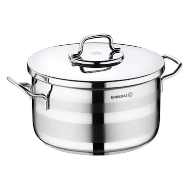 Korkmaz Astra 2, Stainless Steel Casserole, Silver, 26x14cm, 7.25L