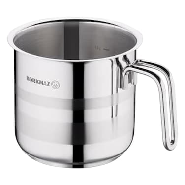 Korkmaz Astra 2, Stainless Steel Milkpan, Silver, 14x14cm, 2.0L