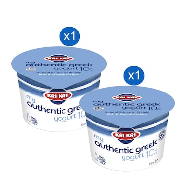 Kri Kri 10% Fat My Authentic Greek Yoghurt 150g Pack of 2