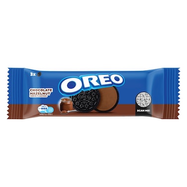 Oreo Chocolate Hazelnut Creme Flavoured Sandwich Biscuits, 35.5g