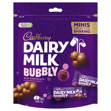 Cadbury Dairy Milk Bubbly Milk Chocolate Sharing Pack 156g