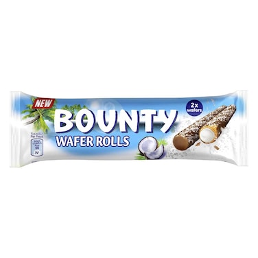 Bounty Coconut Cream Chocolate Coated Wafer Rolls, 23.4g