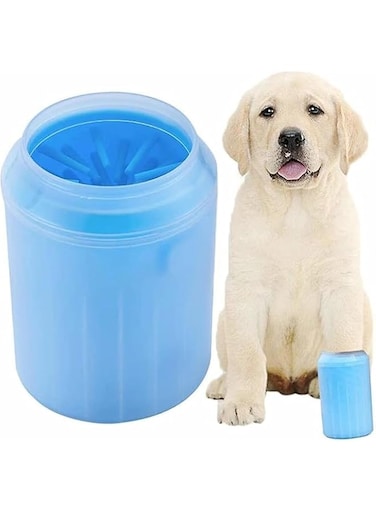 Pawfect Clean Portable Dog Paw Cleaner, Easy Paw Washing Cup, Blue (Medium)