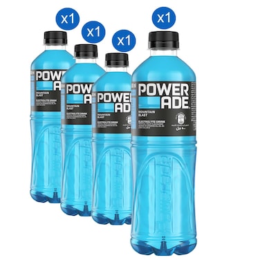 Powerade Electrolyte Drink Mountain Blast 500ml Pack of 4