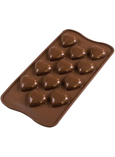 Silikomart 22.148.77.0065 Silicone Mould 3D My Love, Brown