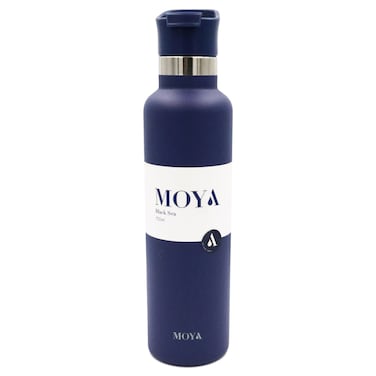 Moya Black Sea Flask with Navy Lid, 700ml