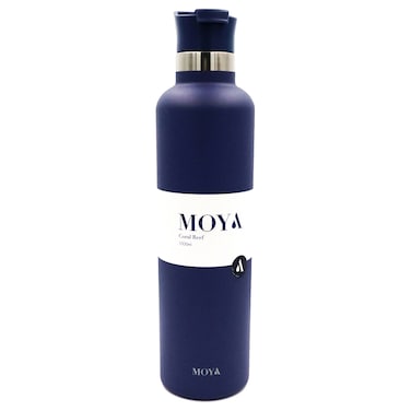Moya Coral Reef Flask with Navy Lid, 1L