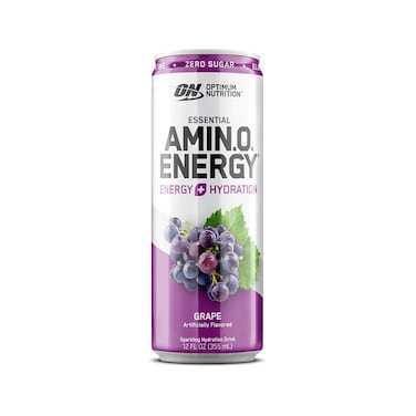 Optimum Nutrition Essential Amino Energy + Hydration Grape Sparkling Hydration Drink, 355ml