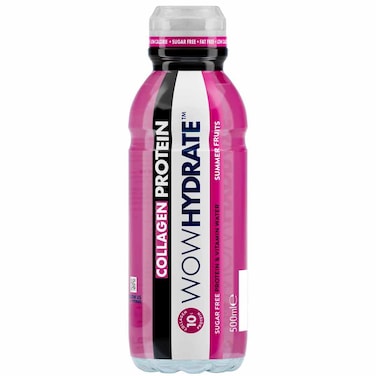 WOW Hydrate Summer Fruits Collagen Protein Vitamin Water, 500ml