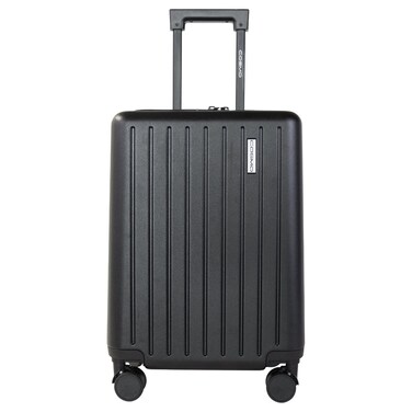 Cosmo Trekker Luggage Hard Trolley, Medium, Black, 65cm