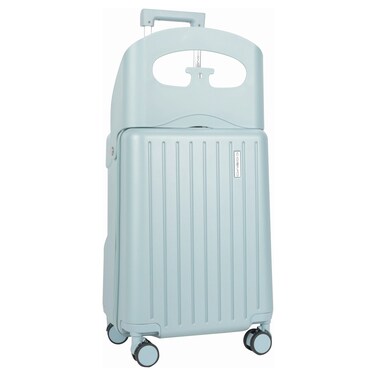 Cosmo Trekker Luggage Hard Trolley, Cabin, Blue, 50cm
