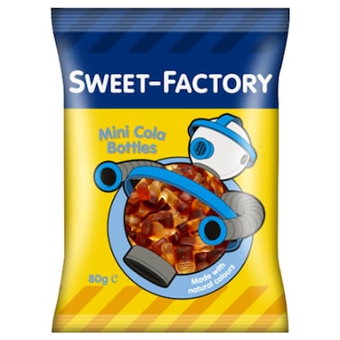 Sweet Factory Mini Cola Bottles, 80g