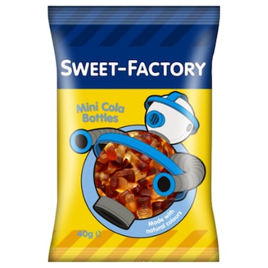 Sweet Factory Mini Cola Bottles, 40g