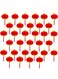 Excefore Chinese New Year Red Lanterns Decorations, 2025 Spring Festival Decor, 6.5CM Mini Red Felt Lanterns Hanging Decorations for Wedding, Home, Outdoor, Tree, Restaurant, Supermarket (32Pieces)