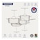 ترامونتينا غرانو طقم أواني طهي من الستانلس ستيل، 7 قطع، 3 طبقات، بتقنية تِكنو هيت
