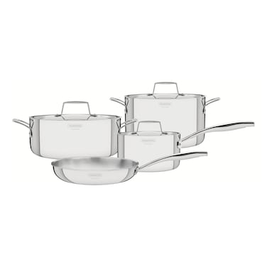 ترامونتينا غرانو طقم أواني طهي من الستانلس ستيل، 7 قطع، 3 طبقات، بتقنية تِكنو هيت
