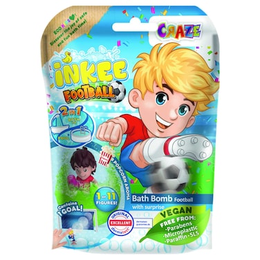 Craze Inkee Football Bath Bomb with Surprise, Popcorn Aroma