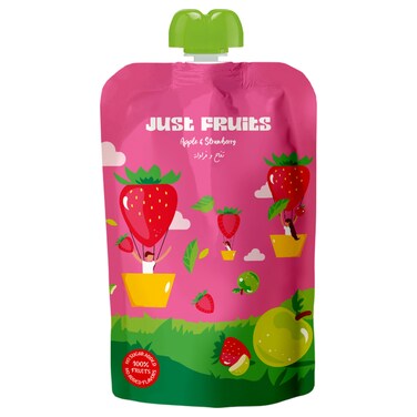 Just Fruits Apple with Strawberry Puree, 110g