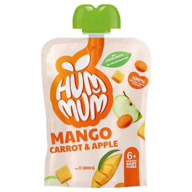 Hum Mum Mango, Apple and Carrot Puree, 100g